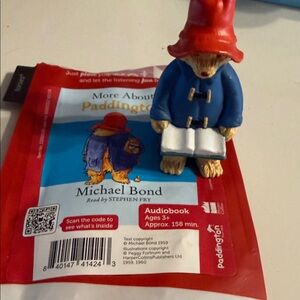 Paddington Bear Figurine with Audiobook - Red and Blue